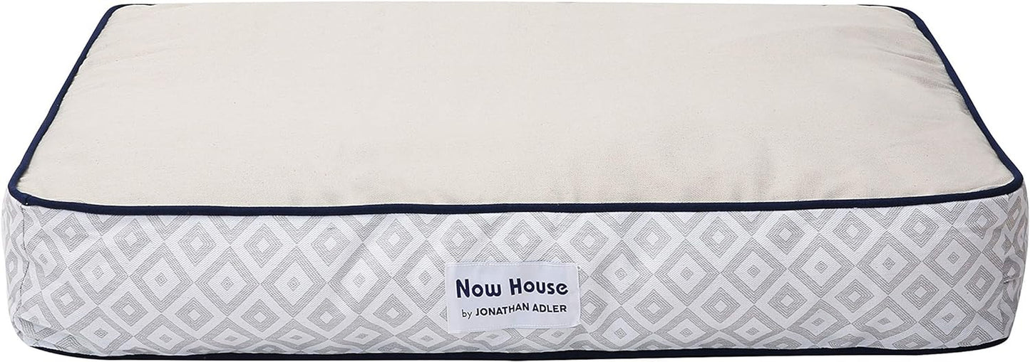 Now House by  Grey Diamond Cushion Dog Bed, Medium Washable for Pets